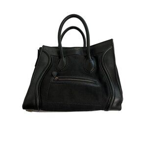 Celine Micro Luggage Handbag in Black